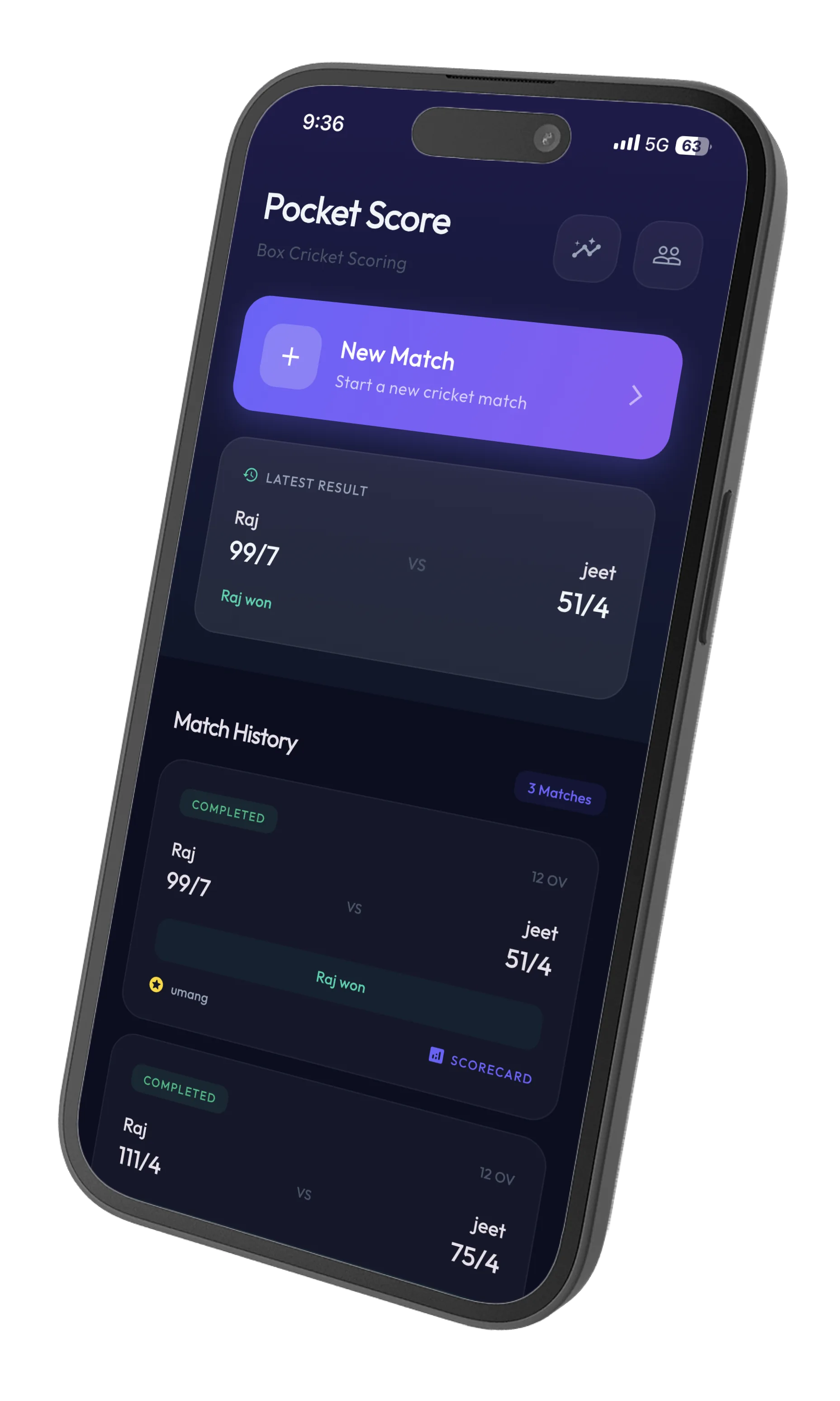 Pocket Score screenshot 1